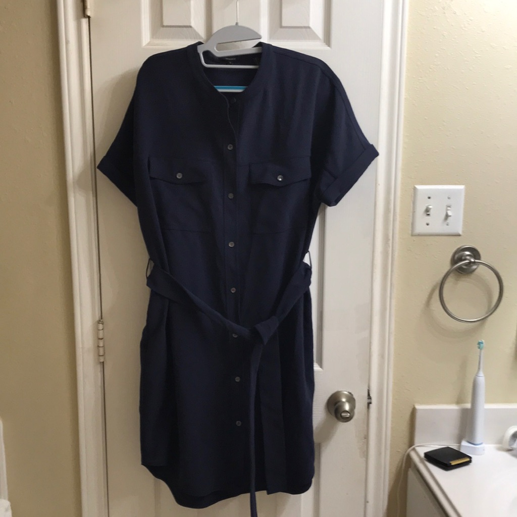 Theory Cargo Shirt Dress With Side Pockets And Belt. Nwot